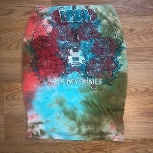 BLACK BEAD Skirt / Strapless Top